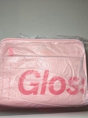 Glossier Pink Travel Makeup Bag